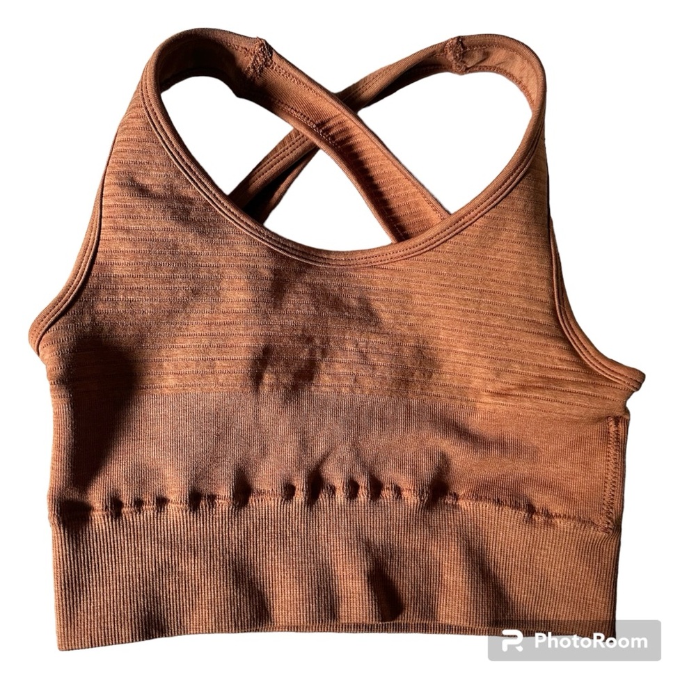 Alphalete Amplify Sports Bra Coppery‎ Orange Size XS
